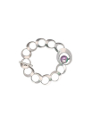 Pulsera de acero con perla gris Majorica, Majorica grey pearl bracelet steel