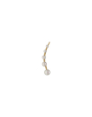 Gold plated Kéa gold Earcuff earring with round pearls  | Majorica Pearls
