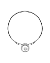 Inox Steel Petra cord necklace in steel and black silk | Majorica Pearls