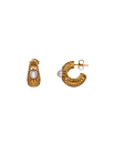 Etna small hoop earrings in gold-plated silver