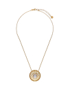 Etna necklace in gold-plated silver and round pearl 42cm